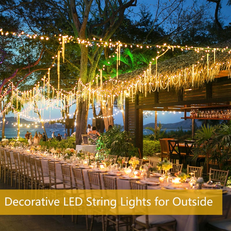SANJICHA Extra-Long 144FT Solar String Lights for Outside, 2 Pack 400LED Solar Christmas Lights Outdoor, Waterproof Copper Wire with 8 Modes Twinkle Fairy Lights for Tree Garden Party Xmas Decor (Warm White) - Image 2